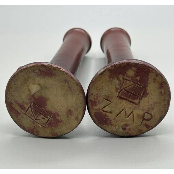 Van Briggle very early 1903-1920 Bud vases Purple Rose SET OF 2 - Picture 4 of 16